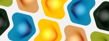 Beyaz arka planda renkli ok şekilleri. Minimum geometrik soyut arkaplan. Duvar kağıdı afişi veya iniş sayfası için vektör illüstrasyonu