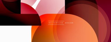 Yaratıcı geometrik duvar kağıdı. Asgari çember üçgen ve kare çizgi soyut arkaplan. Duvar kağıdı afişi veya iniş sayfası için vektör illüstrasyonu