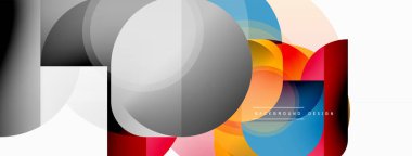 Yaratıcı geometrik duvar kağıdı. Asgari çember üçgen ve kare çizgi soyut arkaplan. Duvar kağıdı afişi veya iniş sayfası için vektör illüstrasyonu