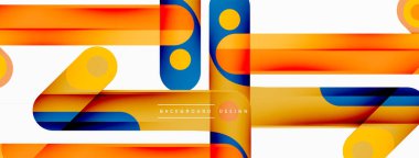 Renkli dinamik kompozisyon. Duvar kağıdı, afiş veya iniş için geometrik yaratıcı arkaplan