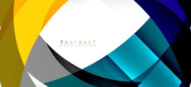 Color circle shapes, minimal geometric background. Trendy dynamic composition. Vector Illustration For Wallpaper, Banner, Background, Landing Page