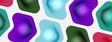 Beyaz arka planda renkli ok şekilleri. Minimum geometrik soyut arkaplan. Duvar kağıdı afişi veya iniş sayfası için vektör illüstrasyonu