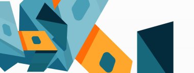 Yaratıcı geometrik duvar kağıdı. Soyut kurdele biçimi kompozisyonu. Duvar kağıdı, afiş, arkaplan veya iniş için tekno iş şablonu