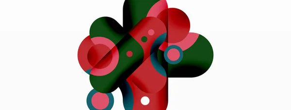Creative Geometric Wallpaper Minimal Bubble Arrow Circle Abstract Background Techno — Stock Vector