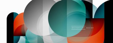 Yaratıcı geometrik duvar kağıdı. Asgari çember üçgen ve kare çizgi soyut arkaplan. Duvar kağıdı afişi veya iniş sayfası için vektör illüstrasyonu