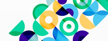 Renkli çember soyut arkaplan. Duvar kağıdı, afiş, sunum, arkaplan şablonu