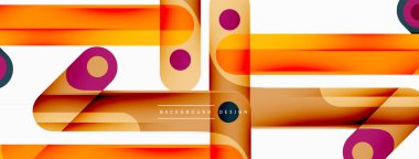 Renkli dinamik kompozisyon. Duvar kağıdı, afiş veya iniş için geometrik yaratıcı arkaplan