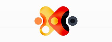 Yaratıcı geometrik duvar kağıdı. Minimum baloncuk oku ve çemberin soyut arkaplanı. Duvar kağıdı, afiş, arkaplan veya iniş için tekno iş şablonu