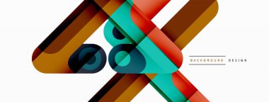 Çizgiler geometrik yaratıcı soyut arkaplan. Duvar kağıdı, afiş, arkaplan veya iniş için parlak renk çizgisi bileşimi