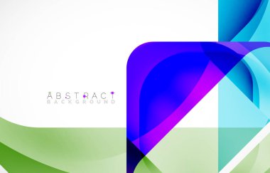 Minimum arkaplan. Dalgalı şekillerle oluşturulmuş yuvarlak köşeli soyut kare şekiller. Duvar Kağıdı, Sancak, Arkaplan, İniş Sayfası için Vektör İllüstrasyonu