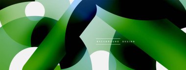 Yuvarlak şekiller daireler ve diğer geometrik şekiller. Duvar kağıdı afişi arkaplan kartı veya iniş sayfası için vektör illüstrasyonu