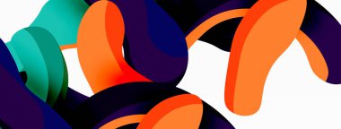 Yaratıcı geometrik duvar kağıdı. Sıvı dalga sıvısı arka planı şekillendirir. Duvar kağıdı, afiş, arkaplan veya iniş için tekno iş şablonu