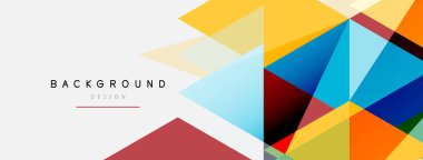Renkli üçgen bileşimi, geometrik soyut arkaplan. Tekno veya iş konsepti, duvar kağıdı, afiş, arkaplan, iniş sayfası deseni