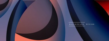 Yaratıcı geometrik duvar kağıdı. Asgari soyut arkaplan. Duvar kağıdı arkaplanı veya iniş sayfası için daire ve dalga kompozisyon vektör çizimi