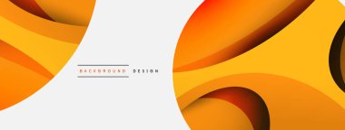 Yaratıcı geometrik duvar kağıdı. Asgari soyut arkaplan. Duvar kağıdı arkaplanı veya iniş sayfası için daire ve dalga kompozisyon vektör çizimi