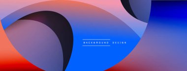 Yaratıcı geometrik duvar kağıdı. Asgari soyut arkaplan. Duvar kağıdı arkaplanı veya iniş sayfası için daire ve dalga kompozisyon vektör çizimi