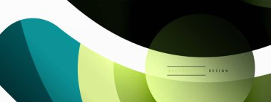 Renkli geometrik şekilli soyut arkaplan. Yuvarlak şekilli, daire ve çizgilerle çok güzel bir arka plan. Geometrik tasarım. Vektör illüstrasyonu