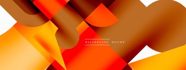 Çember ve kare geometrik arkaplan. Duvar kağıdı, pankart, arkaplan ya da iniş için üçgen ve kareli yuvarlak şekiller