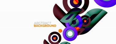 Duvar kağıdı, afiş, arkaplan için halkalar ve daireler geometrik soyut arkaplan