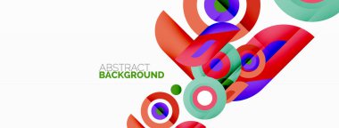 Duvar kağıdı, afiş, arkaplan için halkalar ve daireler geometrik soyut arkaplan