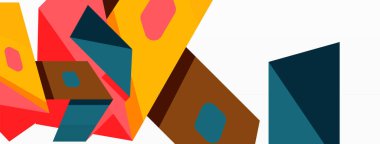 Yaratıcı geometrik duvar kağıdı. Soyut kurdele biçimi kompozisyonu. Duvar kağıdı, afiş, arkaplan veya iniş için tekno iş şablonu