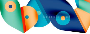 Minimum geometrik duvar kağıdı. Yaratıcı soyut arka plan. Duvar kağıdı arkaplanı ya da iniş sayfası için basit çizgiler ve daire kompozisyon vektör illüstrasyonu