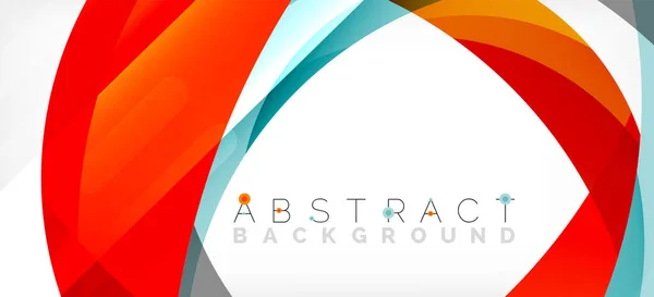 Geometrischer Abstrakter Hintergrund Kreis Mit Überlappenden Farbformen Vektor Illustration Für — Stockvektor