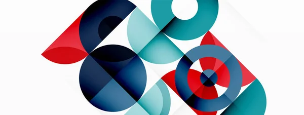 カラフルな円抽象的な背景 バナー プレゼンテーション 背景のためのテンプレート — ストックベクタ