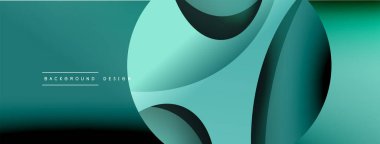 Yaratıcı geometrik duvar kağıdı. Asgari soyut arkaplan. Duvar kağıdı arkaplanı veya iniş sayfası için daire ve dalga kompozisyon vektör çizimi