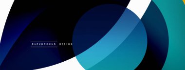 Yaratıcı geometrik duvar kağıdı. Asgari soyut arkaplan. Duvar kağıdı arkaplanı veya iniş sayfası için daire dalga ve yuvarlak şekiller kompozisyon vektör çizimi