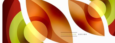 Yaratıcı geometrik duvar kağıdı. Asgari soyut arkaplan. Duvar kağıdı arkaplanı veya iniş sayfası için daire dalga ve yuvarlak şekiller kompozisyon vektör çizimi