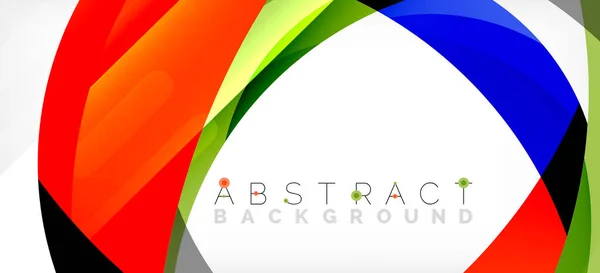 Geometrischer Abstrakter Hintergrund Kreis Mit Überlappenden Farbformen Vektor Illustration Für — Stockvektor