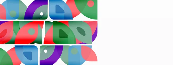 Färgglada Minimala Geometriska Abstrakt Bakgrund Triangelform Med Runda Element Cirklar — Stock vektor