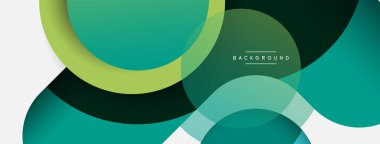 Yaratıcı geometrik duvar kağıdı. Asgari soyut arkaplan. Duvar kağıdı arkaplanı veya iniş sayfası için daire bileşimi vektör çizimi