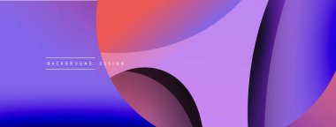 Yaratıcı geometrik duvar kağıdı. Asgari soyut arkaplan. Duvar kağıdı arkaplanı veya iniş sayfası için daire ve dalga kompozisyon vektör çizimi