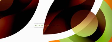 Yaratıcı geometrik duvar kağıdı. Asgari soyut arkaplan. Duvar kağıdı arkaplanı veya iniş sayfası için daire dalga ve yuvarlak şekiller kompozisyon vektör çizimi