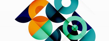 Renkli çember soyut arkaplan. Duvar kağıdı, afiş, sunum, arkaplan şablonu