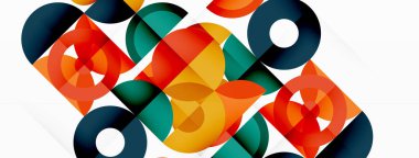 Renkli çember soyut arkaplan. Duvar kağıdı, afiş, sunum, arkaplan şablonu