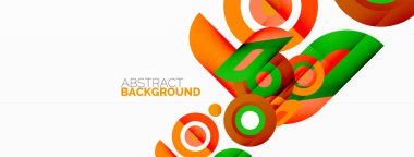 Duvar kağıdı, afiş, arkaplan için halkalar ve daireler geometrik soyut arkaplan