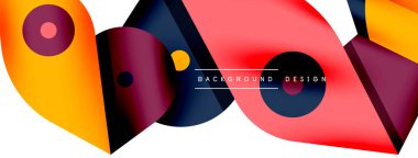 Minimum geometrik duvar kağıdı. Yaratıcı soyut arka plan. Duvar kağıdı arkaplanı ya da iniş sayfası için basit çizgiler ve daire kompozisyon vektör illüstrasyonu