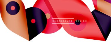 Minimum geometrik duvar kağıdı. Yaratıcı soyut arka plan. Duvar kağıdı arkaplanı ya da iniş sayfası için basit çizgiler ve daire kompozisyon vektör illüstrasyonu