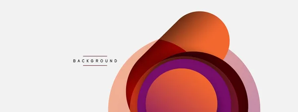 Cercle Formes Rondes Fond Abstrait Illustration Vectorielle Pour Fond Bannière — Image vectorielle