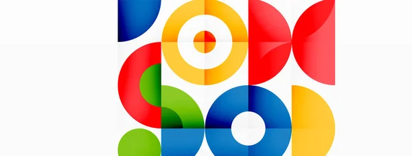 色彩斑斓的圆形抽象背景 背景模板 — 图库矢量图片