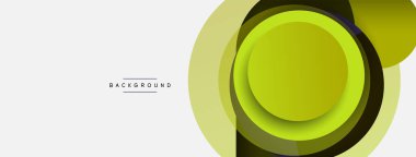 Çember ve yuvarlak şekiller soyut arkaplan. Duvar kağıdı afişi veya iniş sayfası için vektör illüstrasyonu