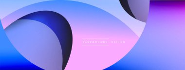 Yaratıcı geometrik duvar kağıdı. Asgari soyut arkaplan. Duvar kağıdı arkaplanı veya iniş sayfası için daire ve dalga kompozisyon vektör çizimi