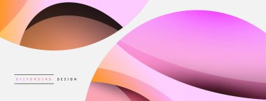 Yaratıcı geometrik duvar kağıdı. Asgari soyut arkaplan. Duvar kağıdı arkaplanı veya iniş sayfası için daire ve dalga kompozisyon vektör çizimi