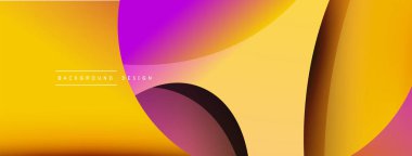 Yaratıcı geometrik duvar kağıdı. Asgari soyut arkaplan. Duvar kağıdı arkaplanı veya iniş sayfası için daire ve dalga kompozisyon vektör çizimi