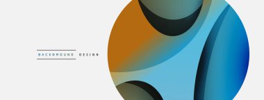 Yaratıcı geometrik duvar kağıdı. Asgari soyut arkaplan. Duvar kağıdı arkaplanı veya iniş sayfası için daire ve dalga kompozisyon vektör çizimi