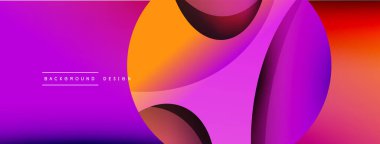 Yaratıcı geometrik duvar kağıdı. Asgari soyut arkaplan. Duvar kağıdı arkaplanı veya iniş sayfası için daire ve dalga kompozisyon vektör çizimi