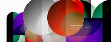 Yaratıcı geometrik duvar kağıdı. Asgari çember üçgen ve kare çizgi soyut arkaplan. Duvar kağıdı afişi veya iniş sayfası için vektör illüstrasyonu